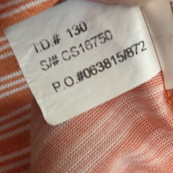 Callaway Mens Orange White Striped Golf Polo Short Sleeve Shirt size L LOOK - Picture 10 of 12